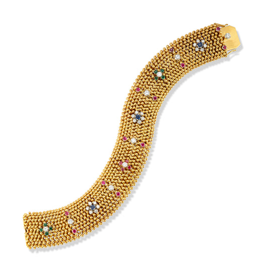 Bulgari Multi Gem Gold Bracelet