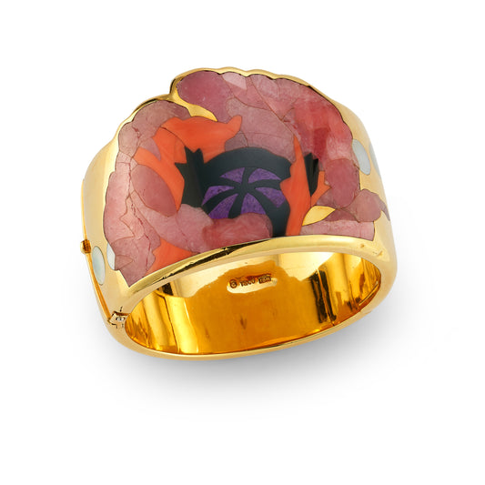 Tiffany & Co. Angela Cummings Multi-Gem Poppy Flower Bangle