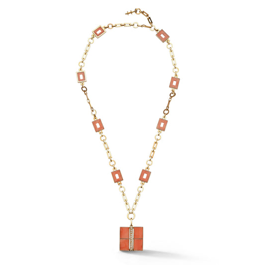 Van Cleef & Arpels Coral & Diamond Necklace