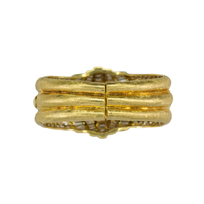 Round and Baguette Diamond Bangle