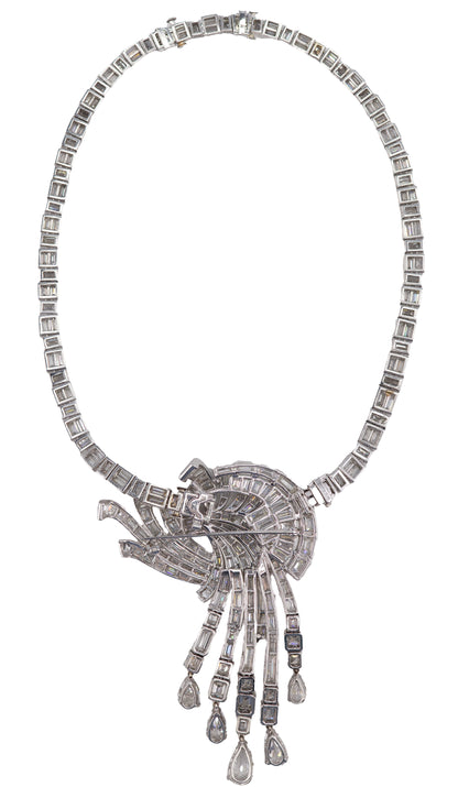 Multi Cut Diamond Cascade Necklace