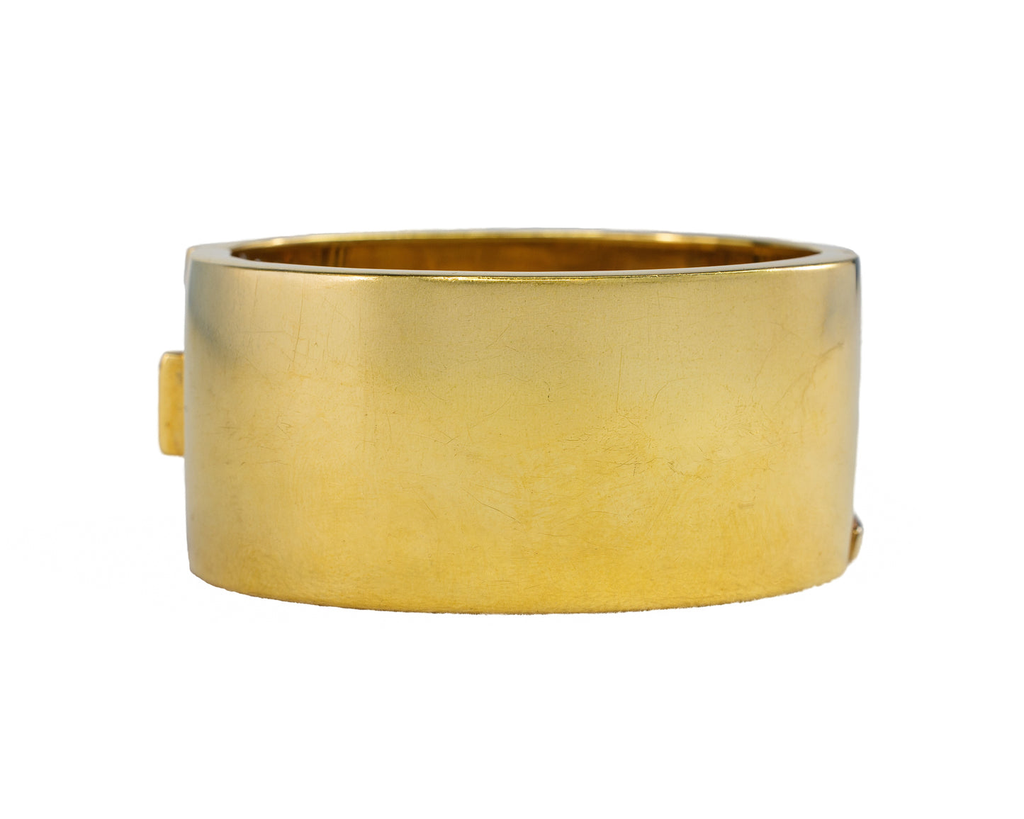 Vintage Two-Tone Diamond Woven Gold Bangle Bracelet