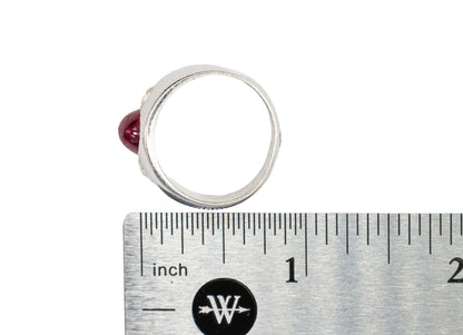 Cabochon Ruby & Diamond Men's Gypsy Ring