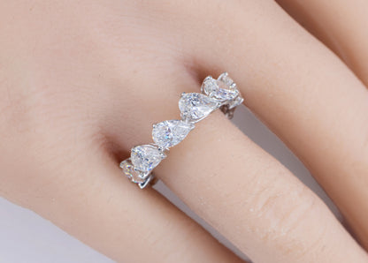 East West Pear Cut Diamond Eternity Band