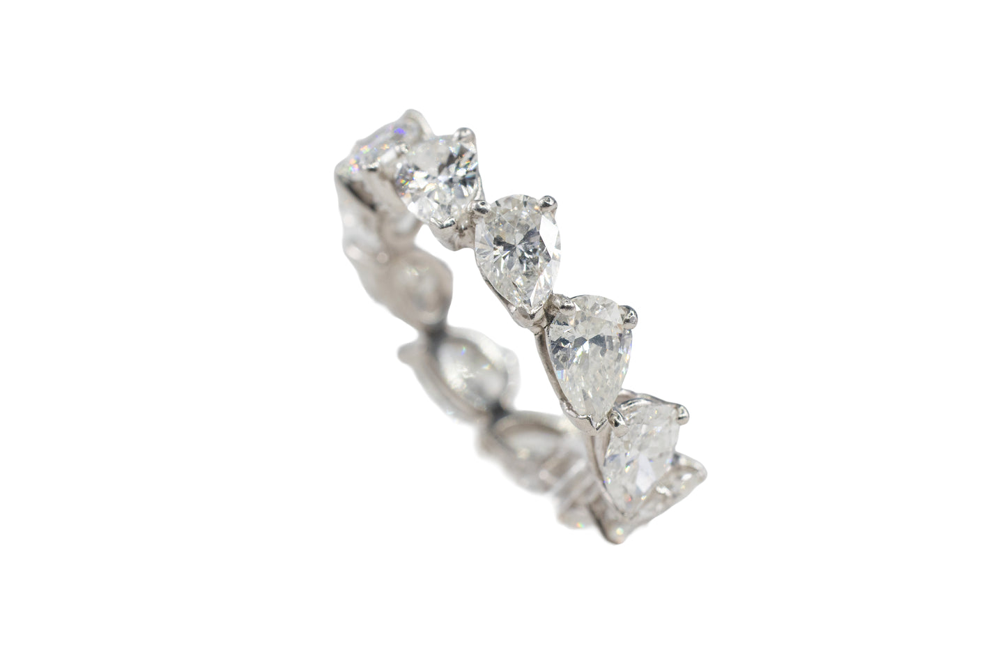 East West Pear Cut Diamond Eternity Band