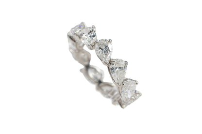 East West Pear Cut Diamond Eternity Band