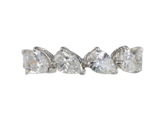 East West Pear Cut Diamond Eternity Band