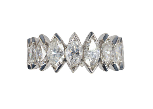 Graduating Marquise Cut Diamond Eternity Ring