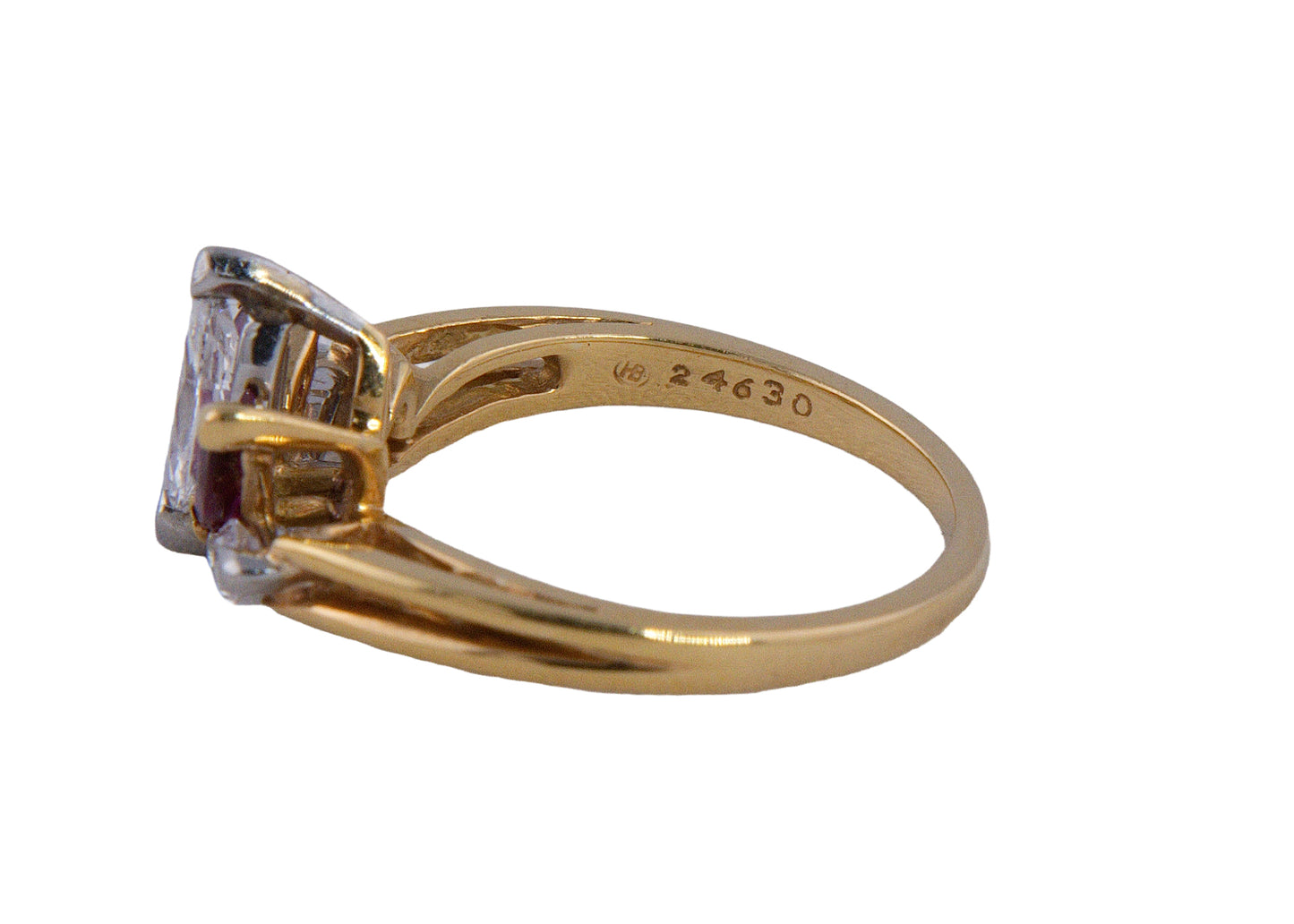 Oscar Heyman Bros Ruby and Diamond Floral Ring