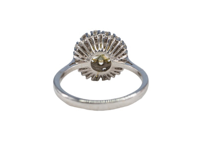 Fancy Yellow Diamond and White Diamond Halo Ring