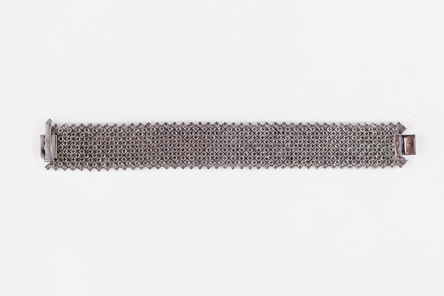 Invisible-Set Ruby and Diamond Bracelet
