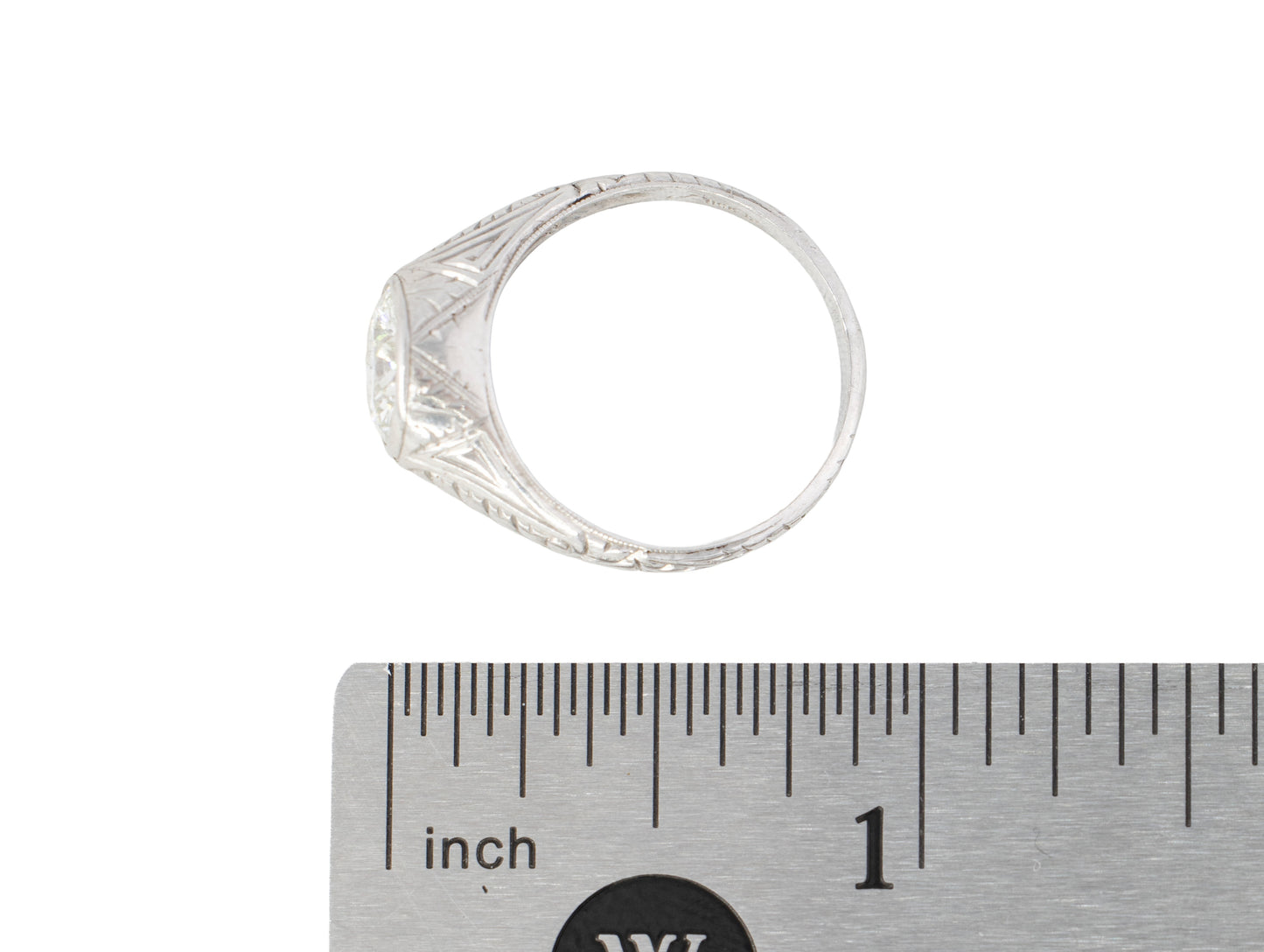 Old European Cut Diamond Solitaire Bezel Set Ring