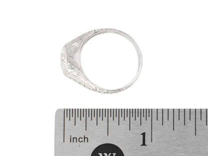 Old European Cut Diamond Solitaire Bezel Set Ring