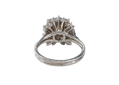Tiffany & Co. Platinum Round Brown Diamond and White Diamond Floral Cluster Ring