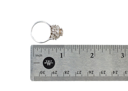 Tiffany & Co. Platinum Round Brown Diamond and White Diamond Floral Cluster Ring
