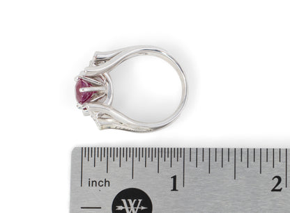 Oval Ruby and Diamond Accent Band