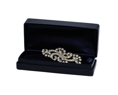 Tiffany & Co. Circa 1910 Platinum & Diamond Swirl Ribbon Brooch
