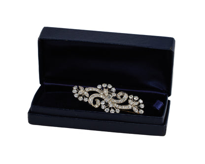 Tiffany & Co. Circa 1910 Platinum & Diamond Swirl Ribbon Brooch