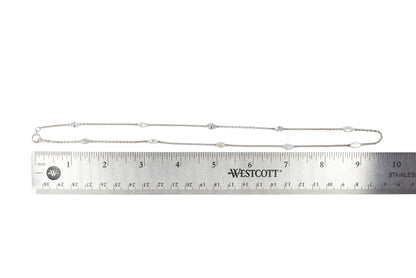 White Gold Marquise Diamond By the Yard Necklace