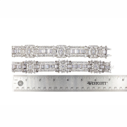 Pair of Platinum Art Deco Diamond bracelets
