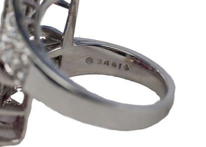 Oscar Heyman Bros Sapphire Ruby and Diamond Americana Ring