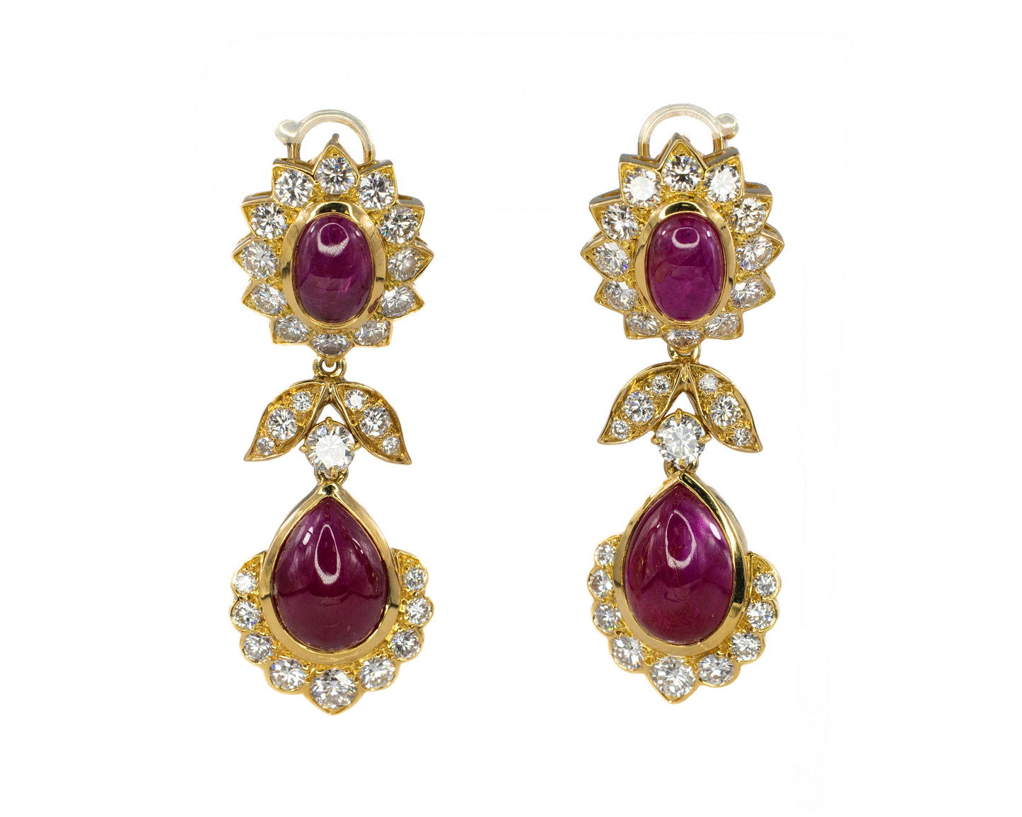 Van Cleef and Arpels Natural Burma Ruby Earrings