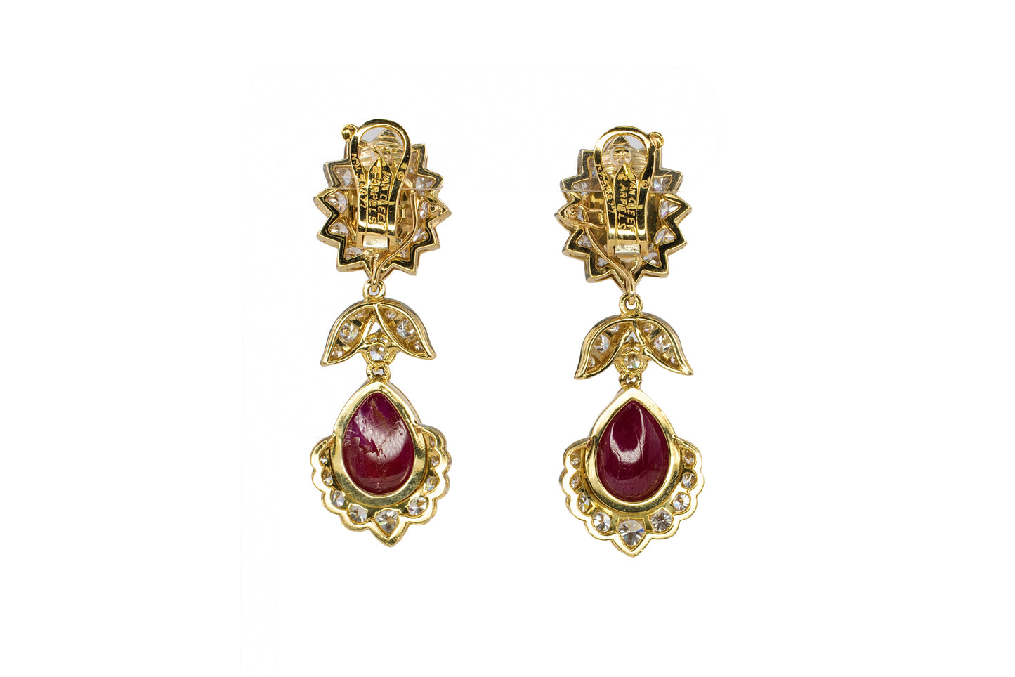 Van Cleef and Arpels Natural Burma Ruby Earrings