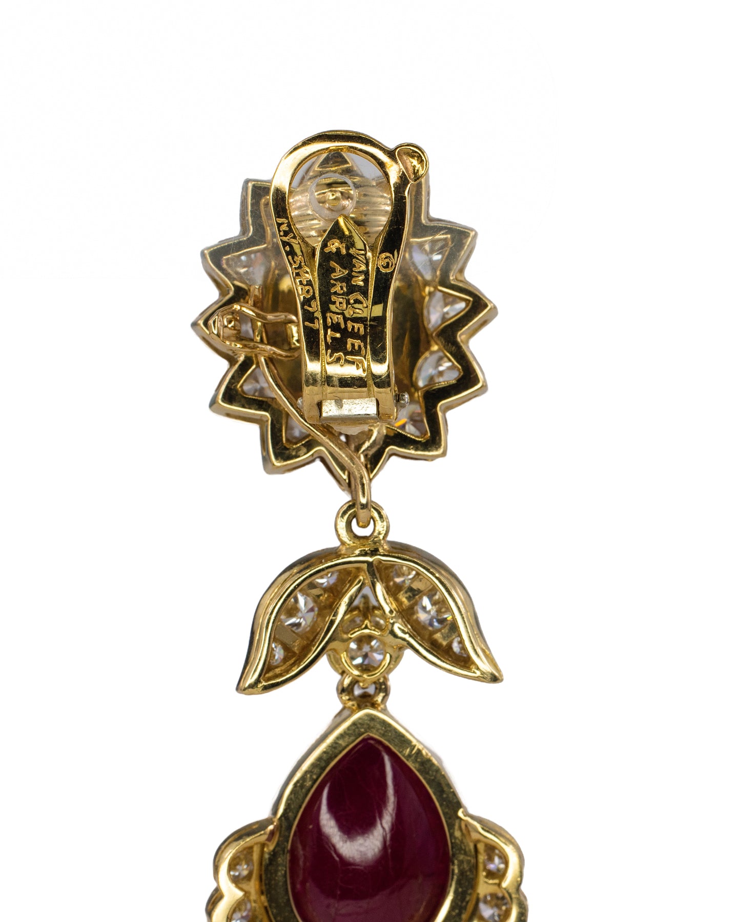 Van Cleef and Arpels Natural Burma Ruby Earrings