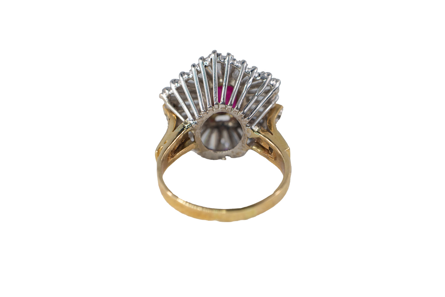 Emerald-Cut Ruby and Tapered Baguette Diamond Ballerina Ring