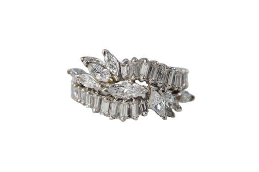 Marquise and Baguette Diamond Eternity Band Ring