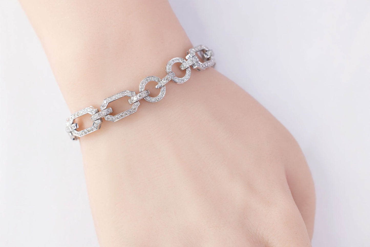 Pave Diamond Link Bracelet
