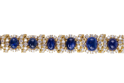 André Vassort for M. Gérard Burmese Sapphire and Diamond Bracelet