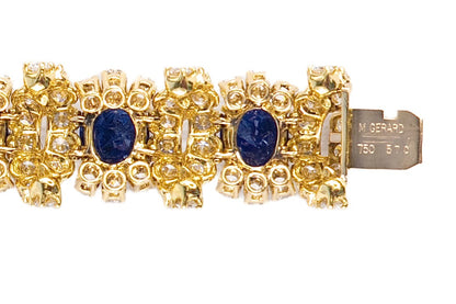 André Vassort for M. Gérard Burmese Sapphire and Diamond Bracelet