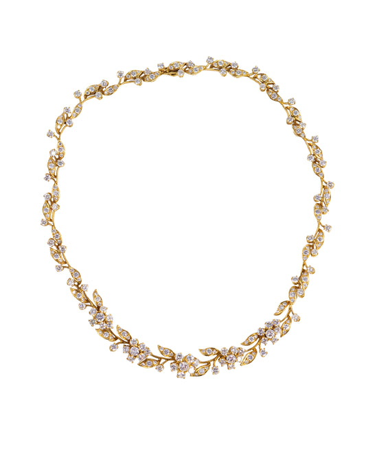 Floral Diamond Wreath Necklace