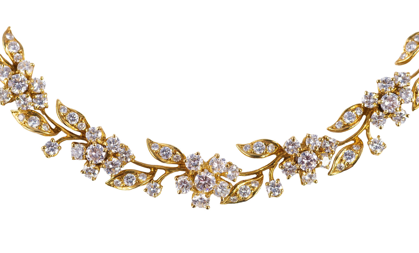 Floral Diamond Wreath Necklace