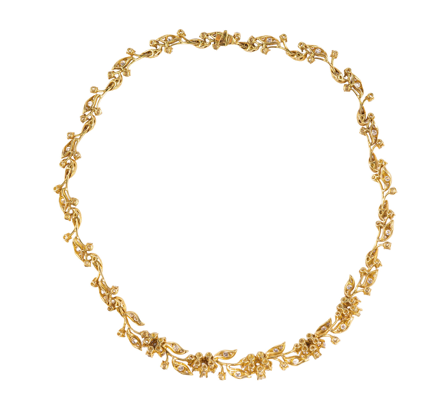 Floral Diamond Wreath Necklace