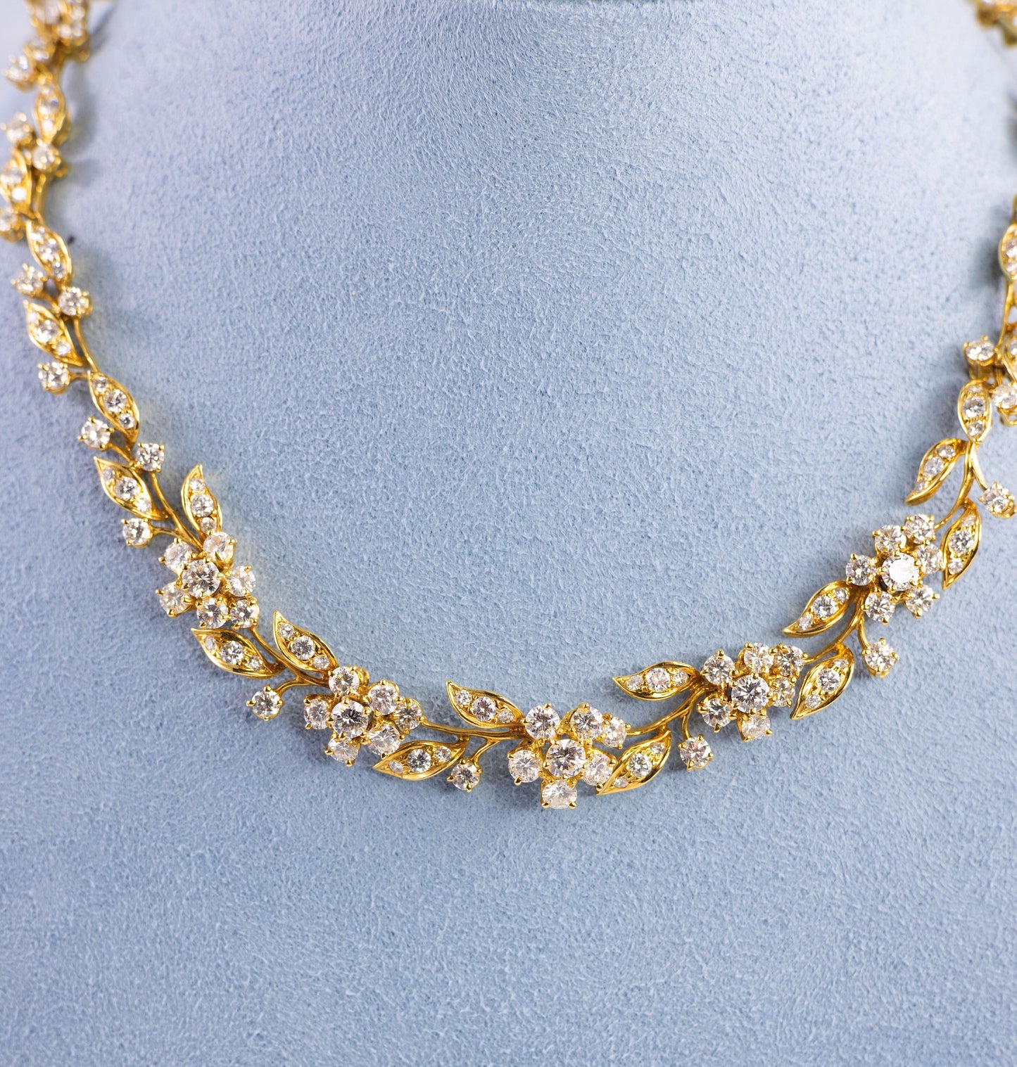 Floral Diamond Wreath Necklace