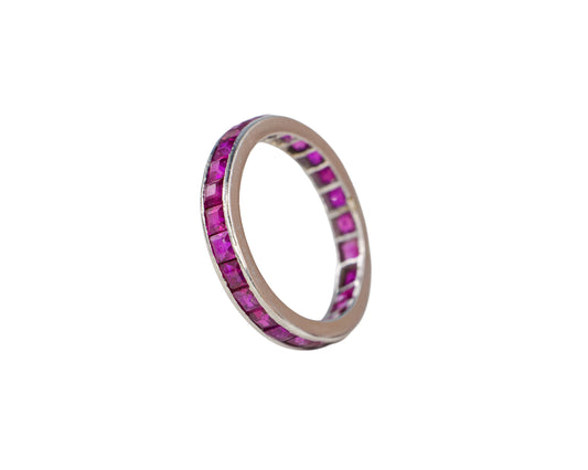Ruby Channel-Set Eternity Band