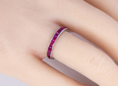 Ruby Channel-Set Eternity Band