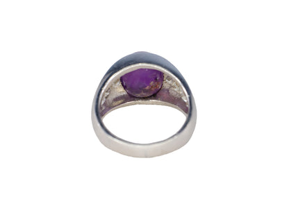 Platinum Star Ruby and Diamond Gypsy-Set Ring