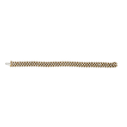Diamond Lattice Link Bracelet in 18KT Yellow Gold