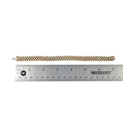Diamond Lattice Link Bracelet in 18KT Yellow Gold