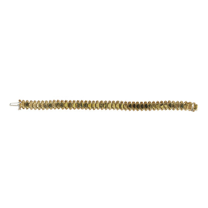 Diamond Lattice Link Bracelet in 18KT Yellow Gold