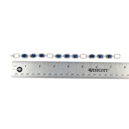 Sapphire and Diamond Link Bracelet
