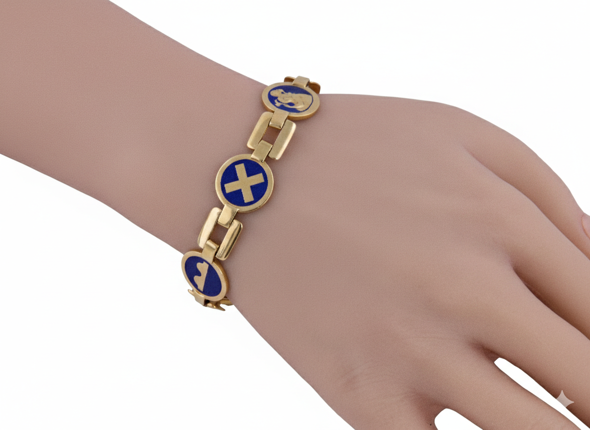 Cartier Lapis Lazuli Transportation Motif Bracelet