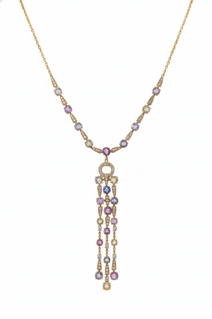 Bulgari Multicolored Sapphire and Diamond Necklace