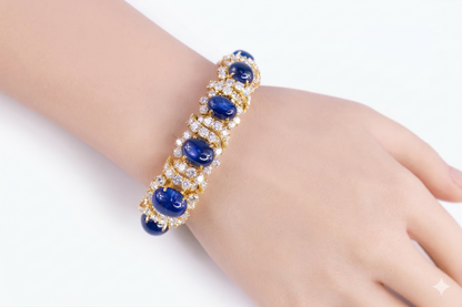 André Vassort for M. Gérard Burmese Sapphire and Diamond Bracelet