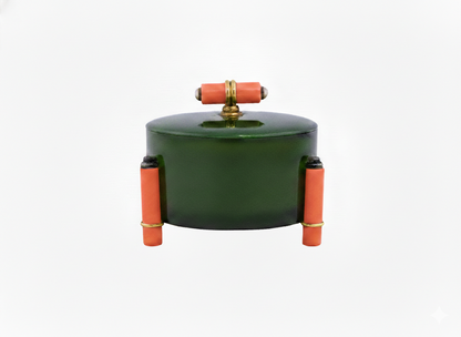 Art Deco Cartier Jade & Coral Box