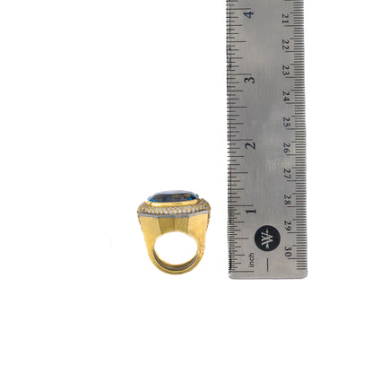 David Webb Oval Cut Sapphire Men's Ring