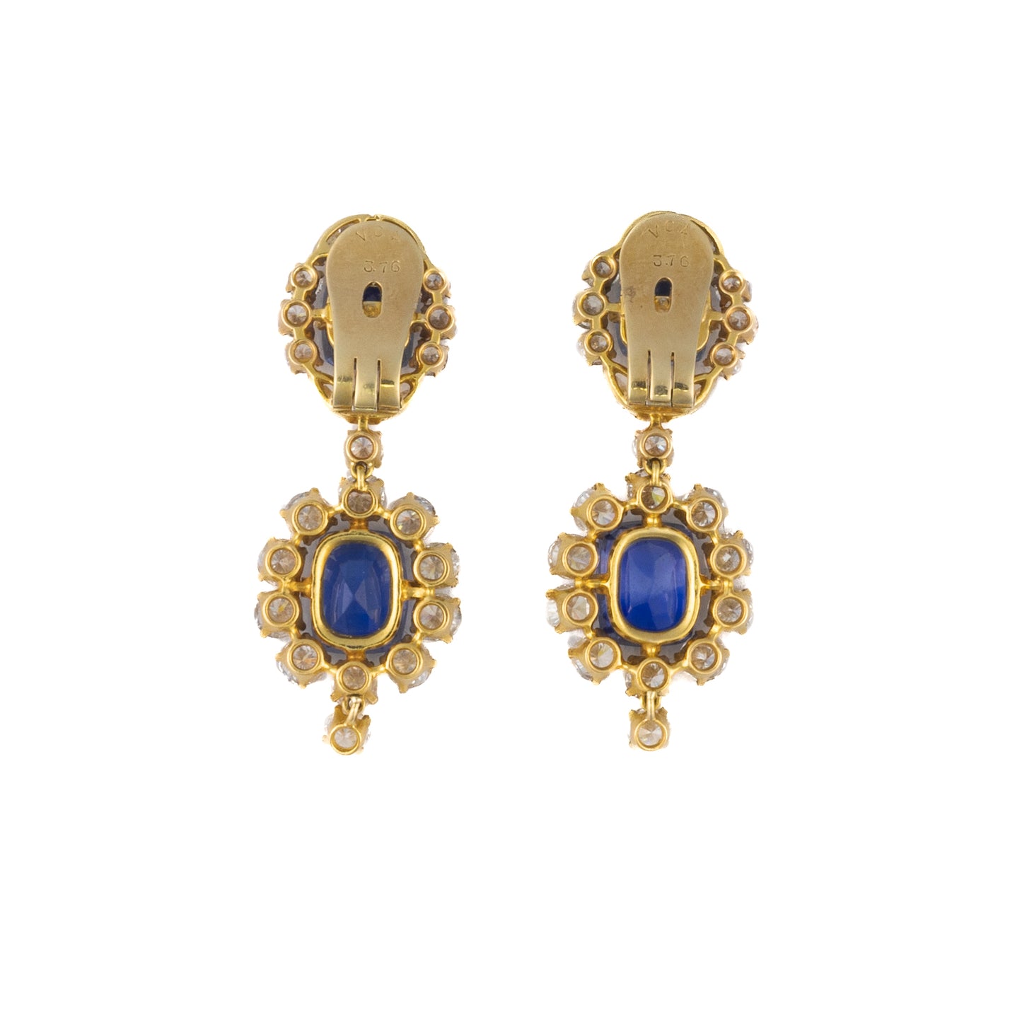 Van Cleef & Arpels Sapphire and Diamond Pendant-Earclips